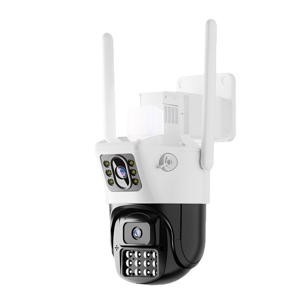 Cámara de vigilancia WiFi doméstica al aire libre HD Night Vision teléfono móvil remoto inteligente luz de alarma roja y azul fábrica inalámbrica