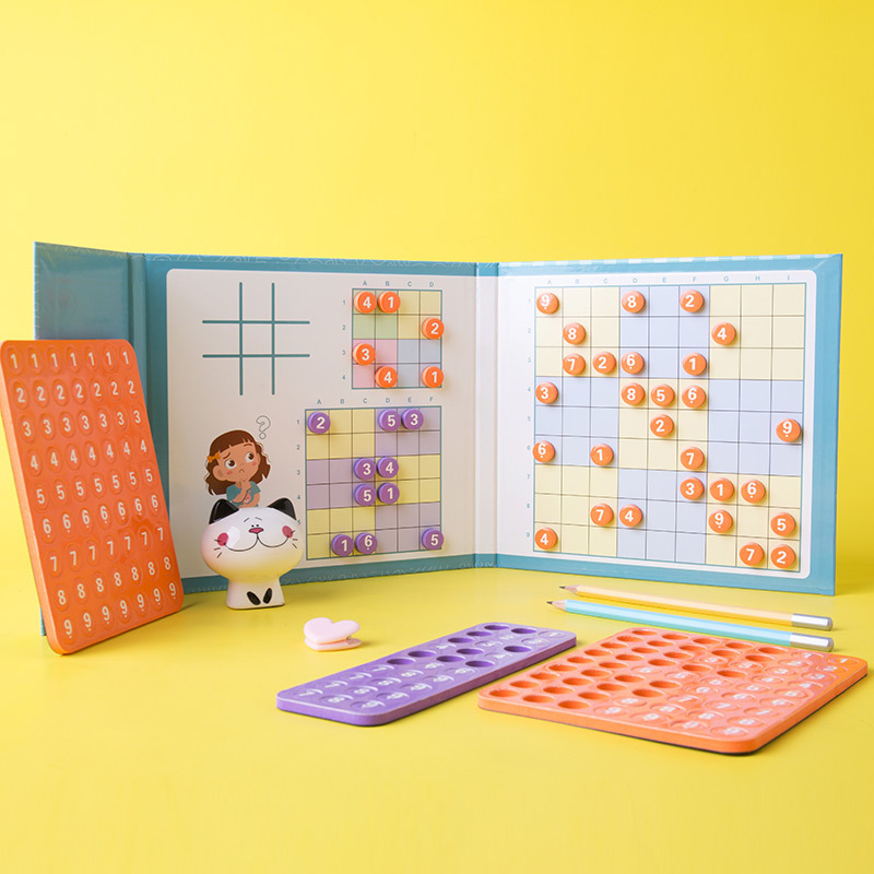 Magnetic Sudoku Game Book Board Game Logical Thinking Training Kidsren Early Education Nine-Square Grids Building Blocks