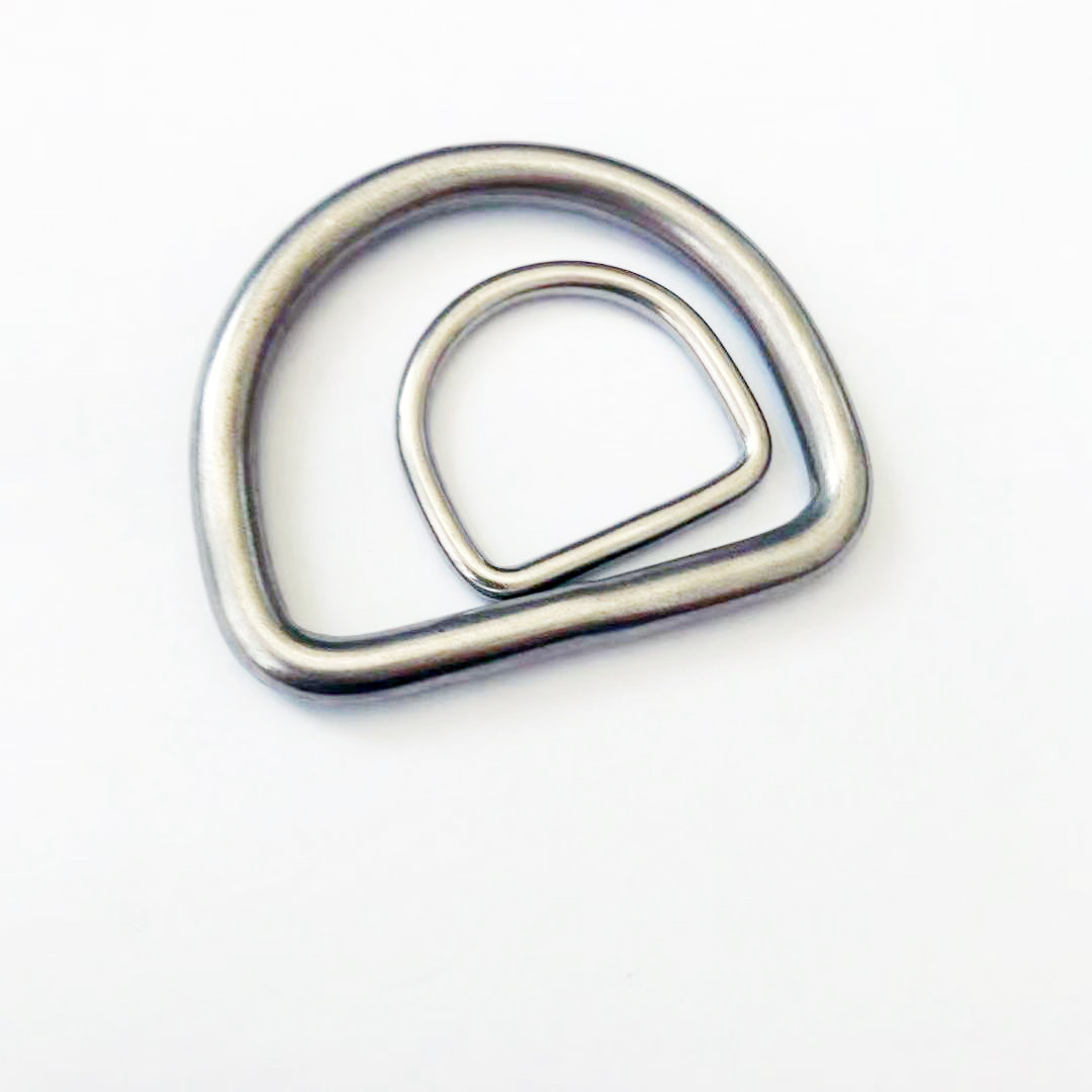 箱包配件d形   扣焊接环    304 316不锈钢健身腰带D字半圆扣