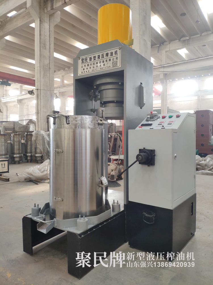 聚民大型液压榨油机    核桃油松子油榨油机    新型立式榨油机