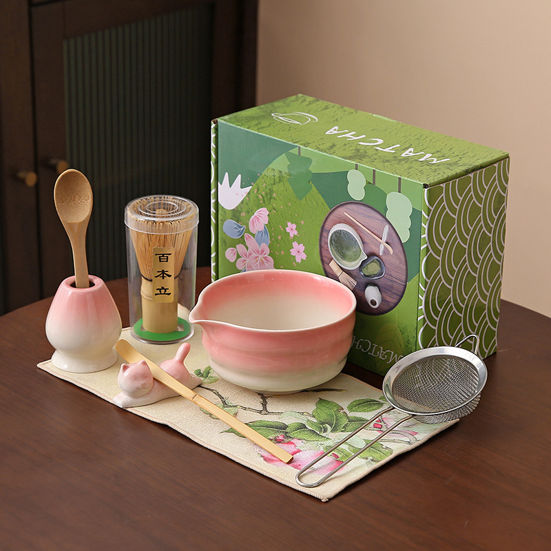 Japonés Matcha tazón Matcha túnica canción té herramientas de pedido taza de té de cerámica taza de té mezclador Matcha cepillo taza de té