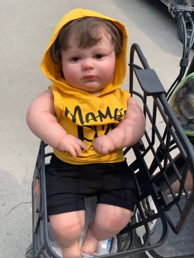 BZDOLL большой толстый мальчик 60 см хлопковая кукла с капюшоном имитация