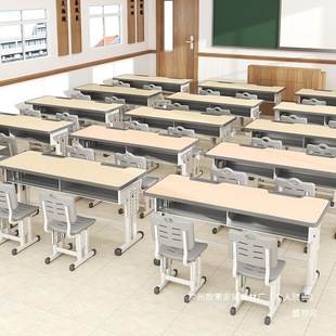 Factory Learning School Double Household Factory Desks and Chairs Writing Desk Children's Training suit Primary and Secondary School Students