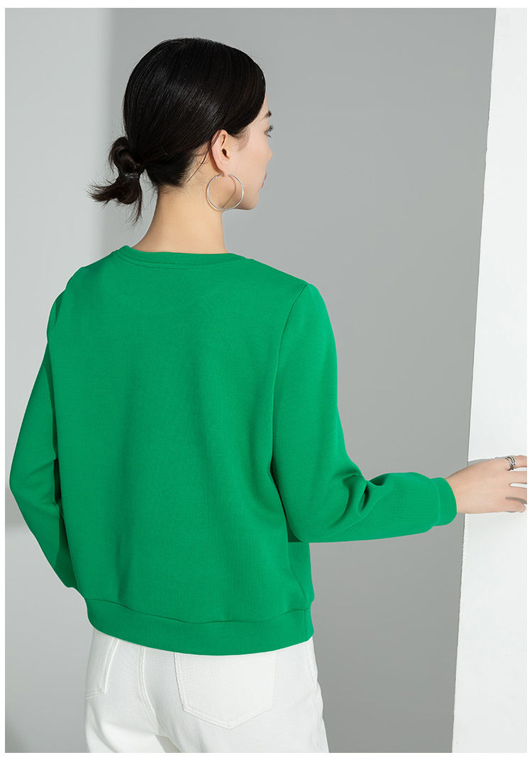 Áo hoodie chui đầu in họa tiết dáng rộng cho nữ — Màu đen chi tiết 13