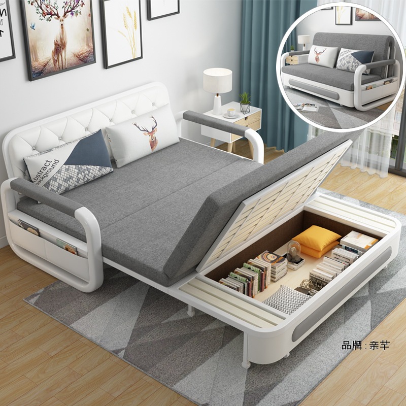 Sofá cama plegable de doble propósito de oficina de salón tipo balcón multifuncional pequeño cama plegable doble