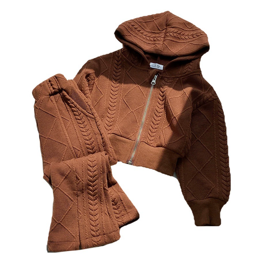 Детский осенний комплект: новая повседневная спортивная одежда для старших детей в корейском стиле, модный комплект из двух предметов с длинным рукавом