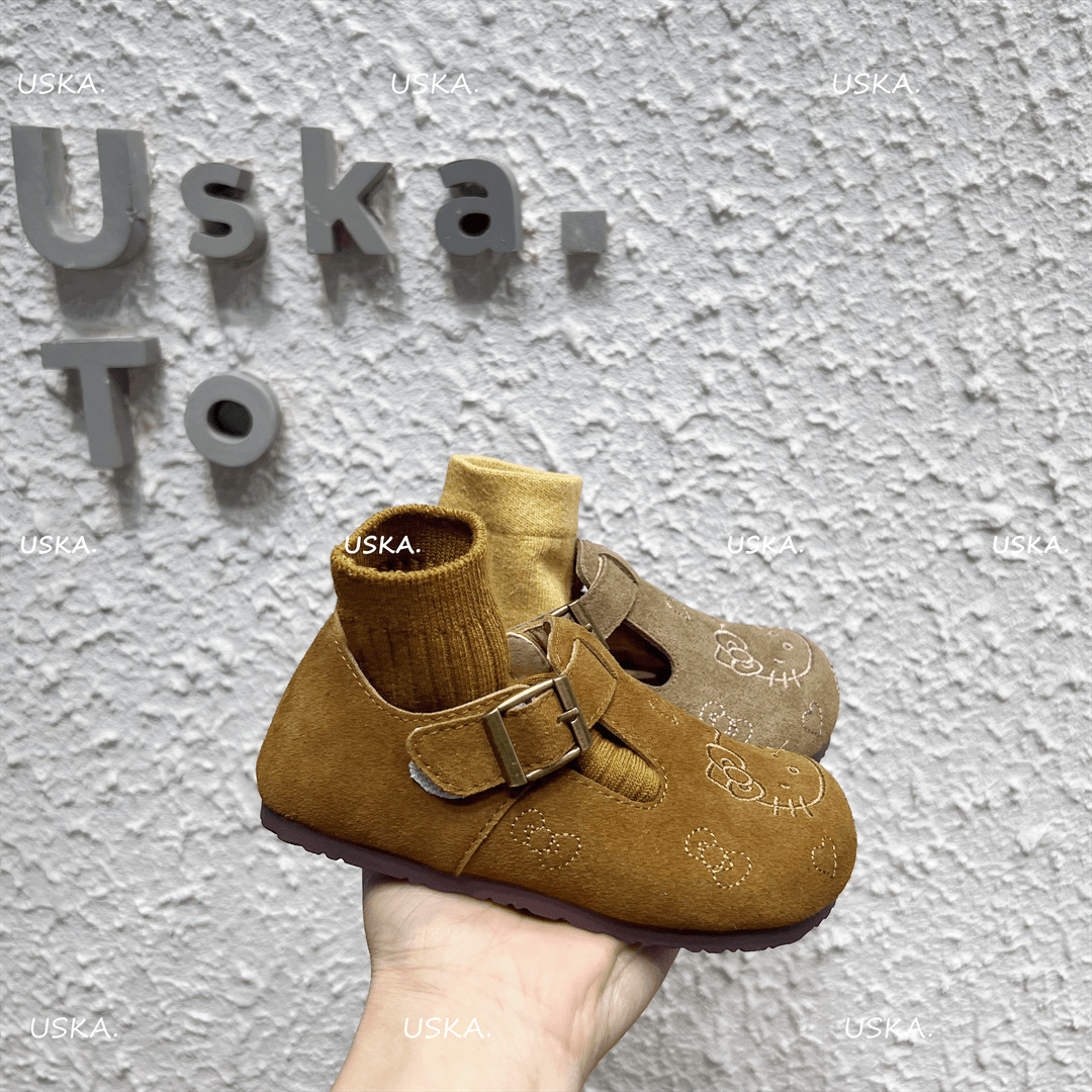 2026 New Style Baby Girl Birkenstock Shoes Spring and Autumn Korean Style Small Leather Shoes Infant Soft-Soled Toddler Shoes Girls' Shoes Single