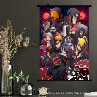 Anime Naruto Scroll Hanging Painting Japanese Cartoon Scroll Poster Naruto Peripheral Amazon Supply Wholesale