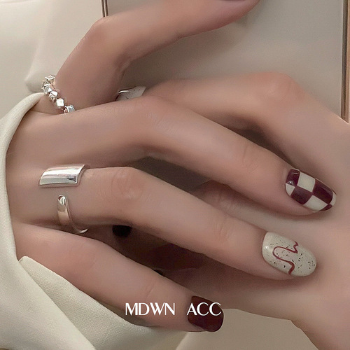 Non-fading ins opening retro ring niche high-end design cool style wholesale set simple ring for women