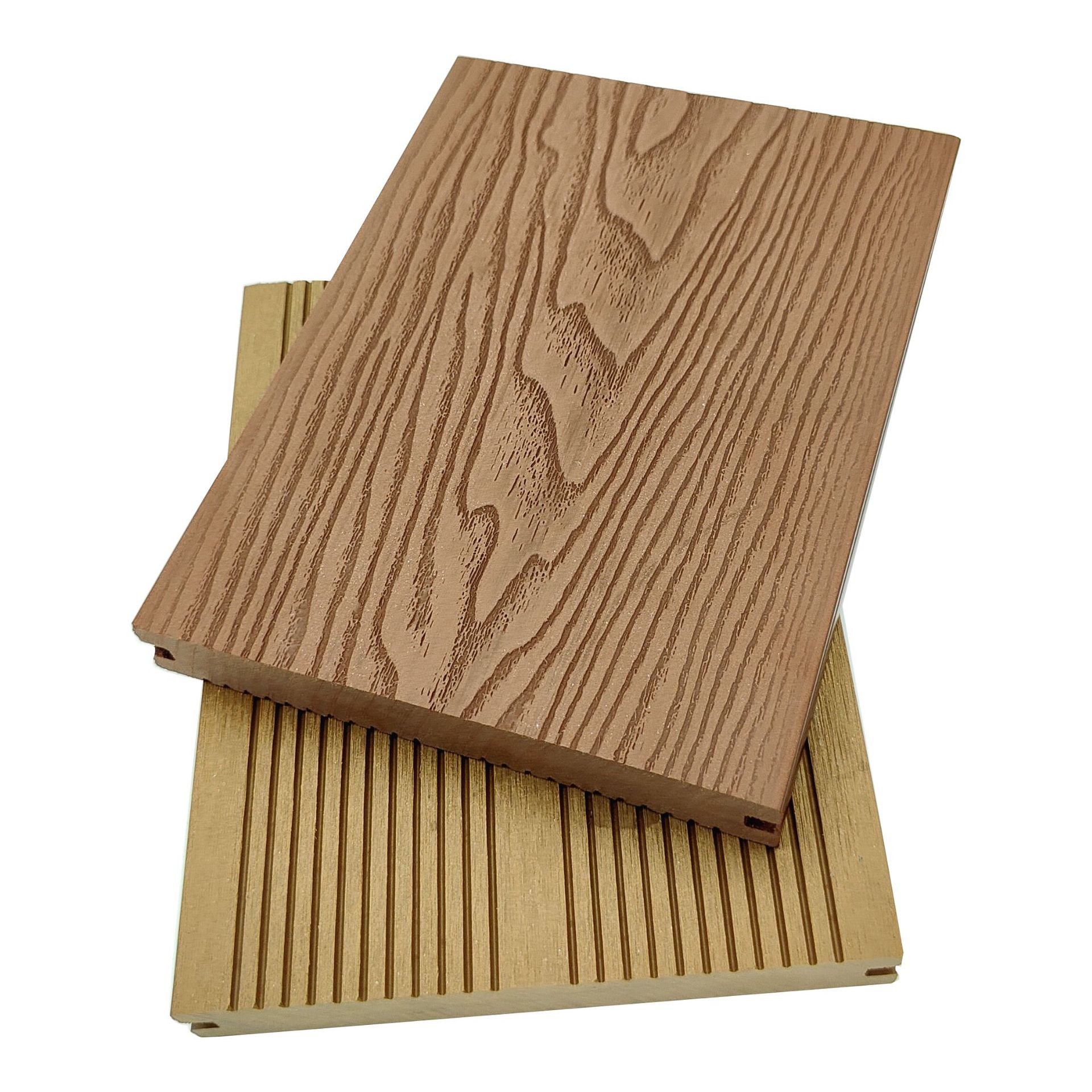 Piso Sólido de Madera Plástica WPC 140x20 mm con Textura Profunda Anticorrosivo para Exteriores y Jardín image 5