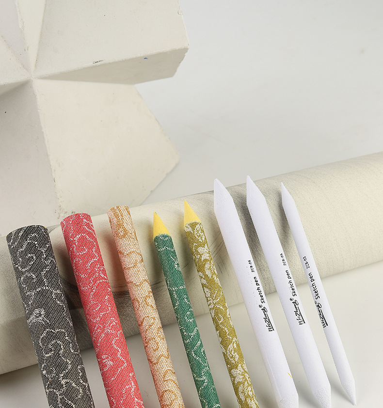 彩色素描纸擦笔3支装双头纸擦笔纸擦笔涂抹美术画笔涂抹笔卷纸笔详情13