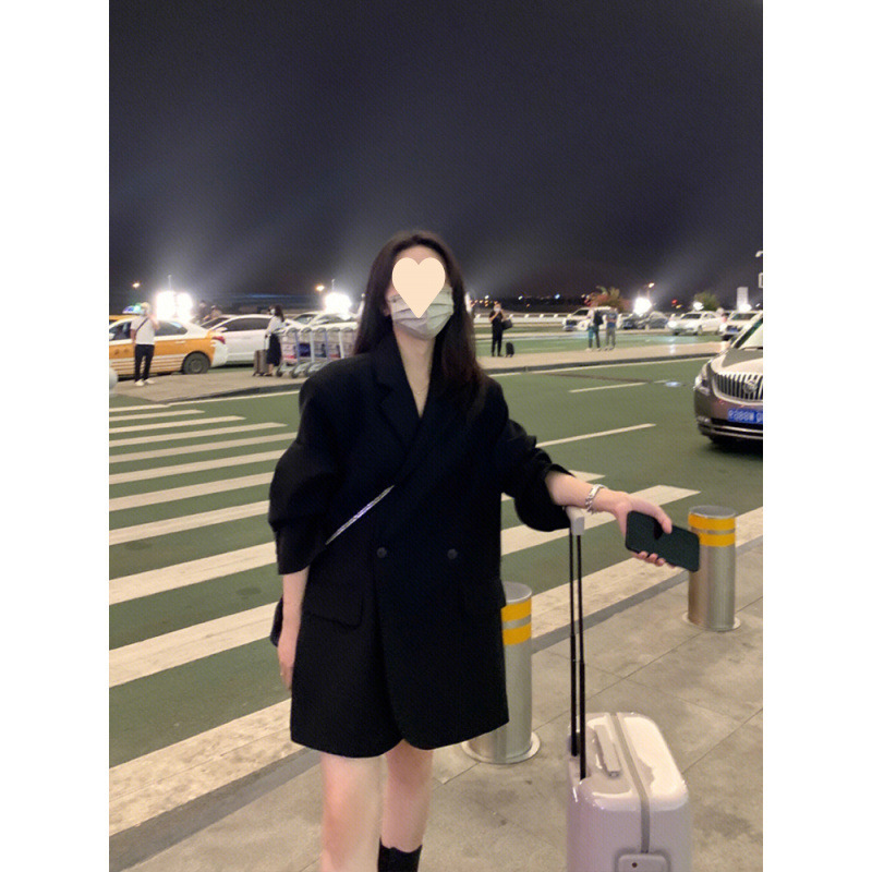 Black Blazer for Women with a High-End Feel, 2026 Spring and Autumn New Style, Loose Casual Silhouette, Plus-Size Suit