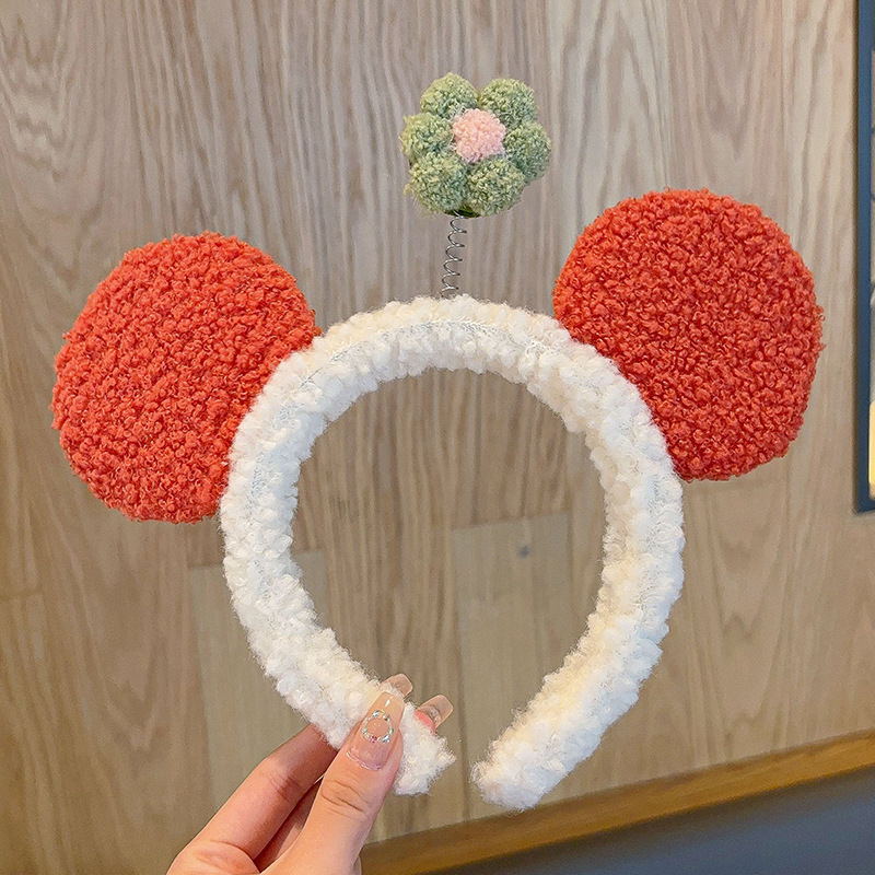 Otoño y invierno peluche bandeja de cabello lavado de la cara aplicación máscara especial de prensado bandeja de cabello paquete de cabello pato amarillo dibujos animados toque de cabello agujero de cabello