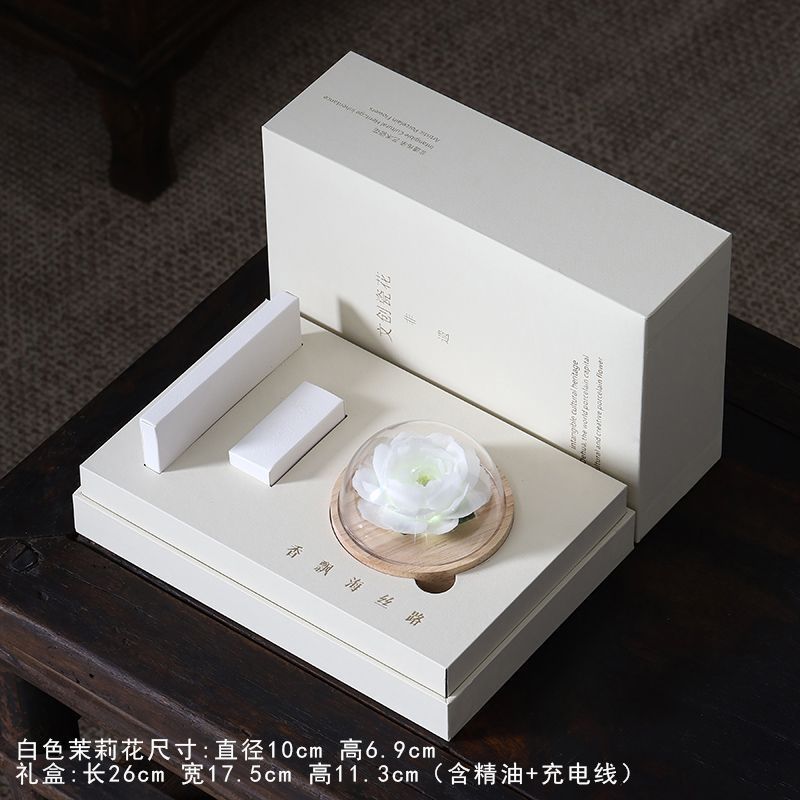 ジャスミン発光遺品ギフトディフューザー手作り手の装飾品非磁器フラワーデスクトップナイトライト装飾アロマセラピー|undefined