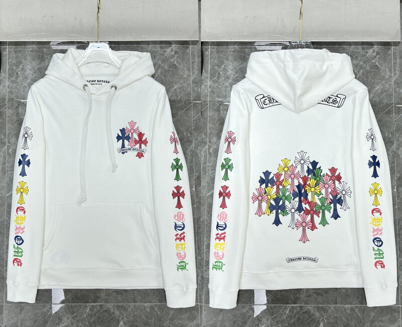 25ss正确版Chrome Hearts 克罗伈十字架连帽卫衣百搭潮流时尚批发|undefined