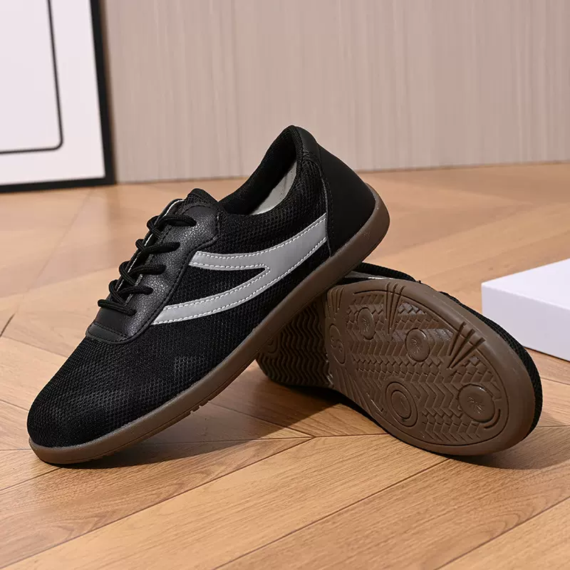 太极练功鞋夏季透气网布男鞋防滑牛筋底休闲鞋时尚运动太极训练鞋