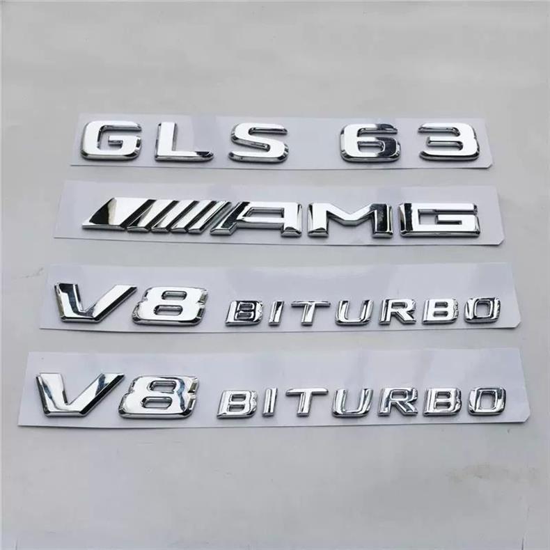Suitable for original Mercedes-Benz GLS63S, AMG modified car emblem, rear emblem, fender, four-wheel drive, Benz side emblem sticker