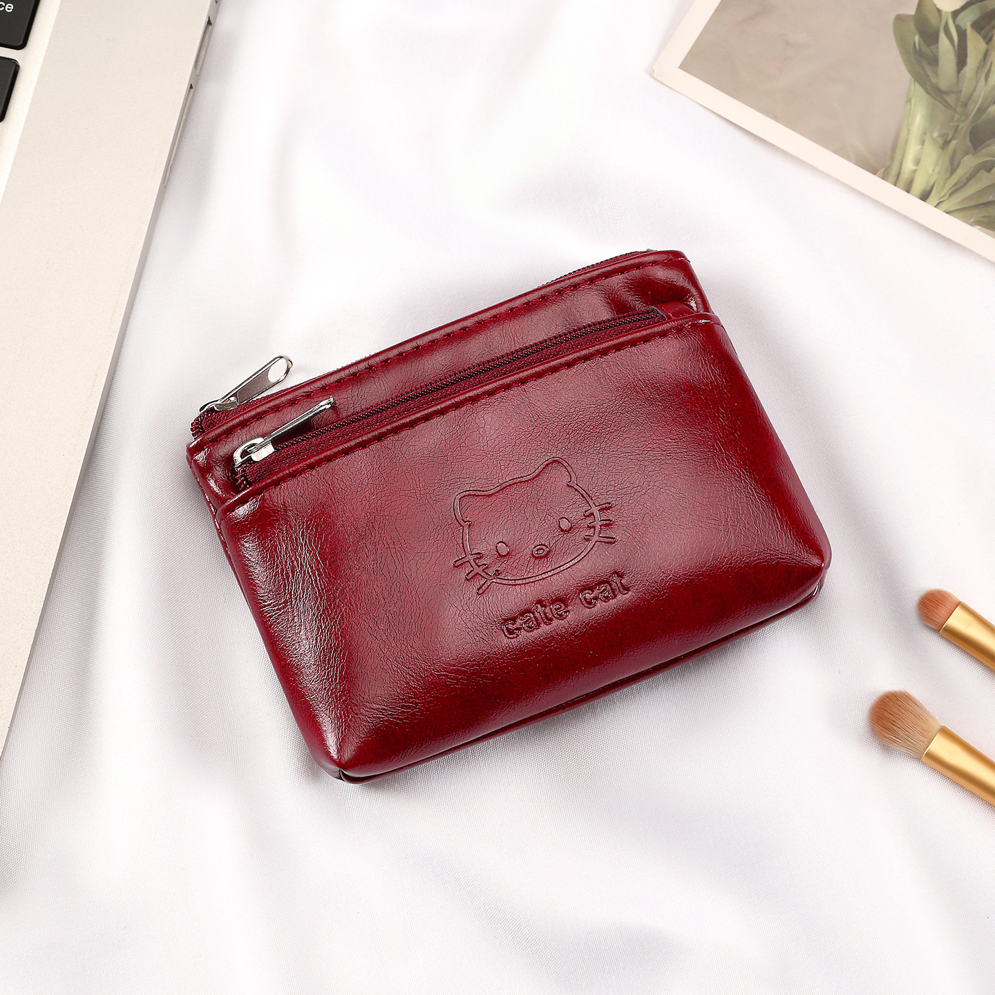 Nuevo bolso de cambio de cuero suave hecho a mano para mujeres lindas mini auriculares portátiles llaves certificados bolso de tarjeta