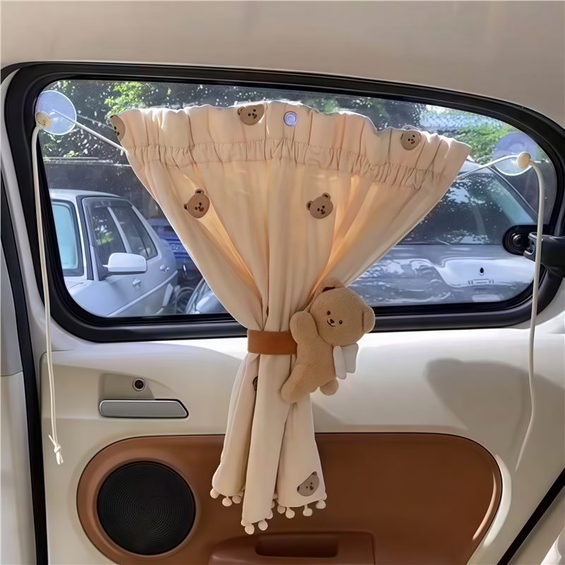 Car Sunshade, Summer Sun Protection and Heat Shield, Suction Cup Side Window Shading, Car Baby Privacy Curtain
