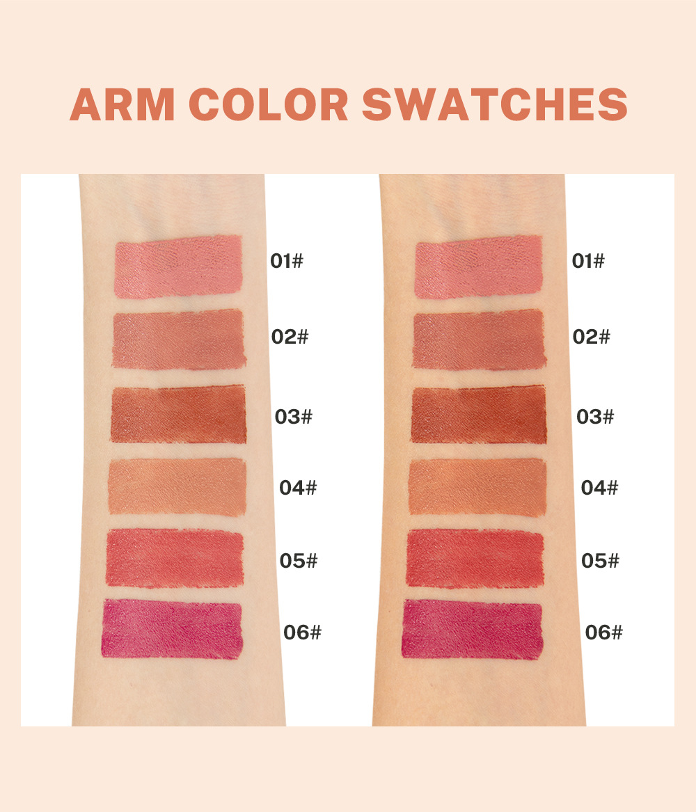 QIBEST Cross-border Smooth matte Lipstick is light, does not dry out and does not fade easily. It is a lipstick pen and makeup product in stock undefined