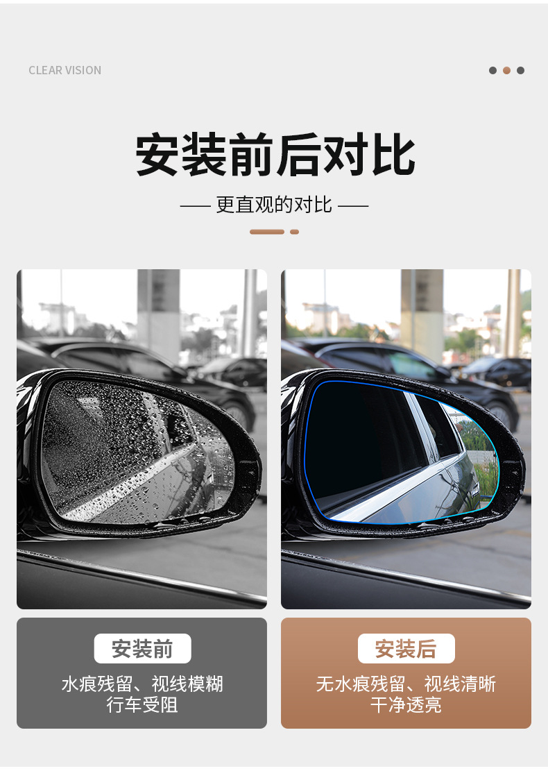 Mercedes-Benz C-Class E-Class GLC Rearview Mirror Anti-Fog Film