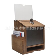 复古实木信箱跨境壁挂信件箱邮箱木质信报箱捐赠意见木制投票箱