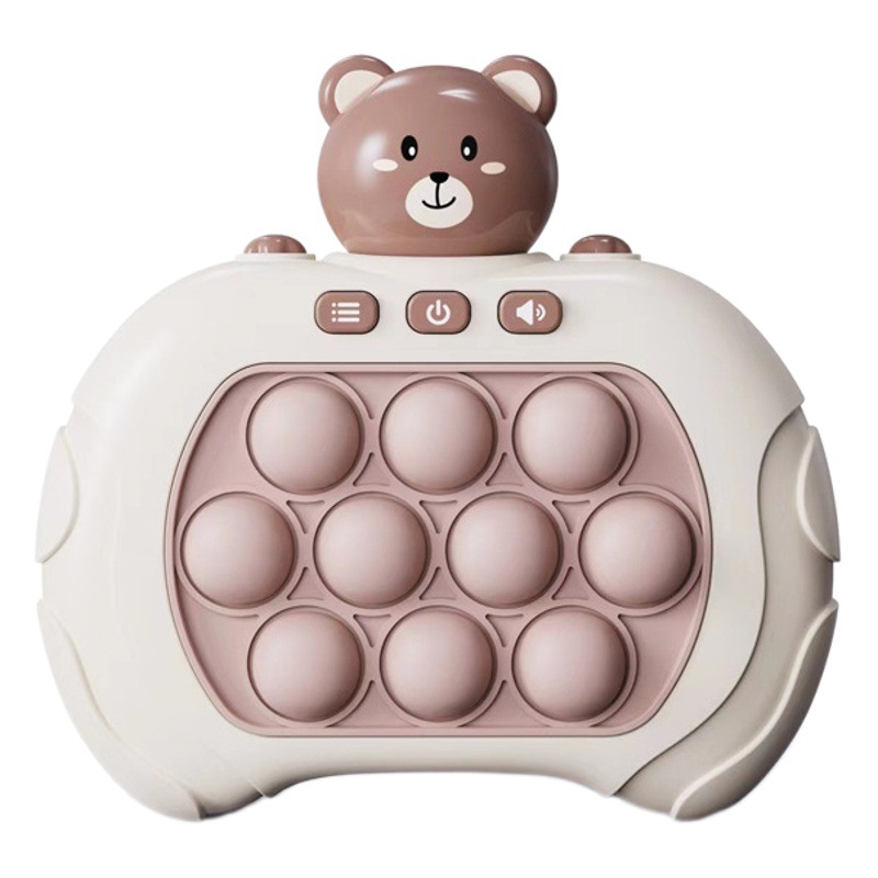 Empuje de mano música educación temprana rompecabezas juego de empuje rápido descompresión lindo ratón golpeando la máquina entrada juguete de prensa