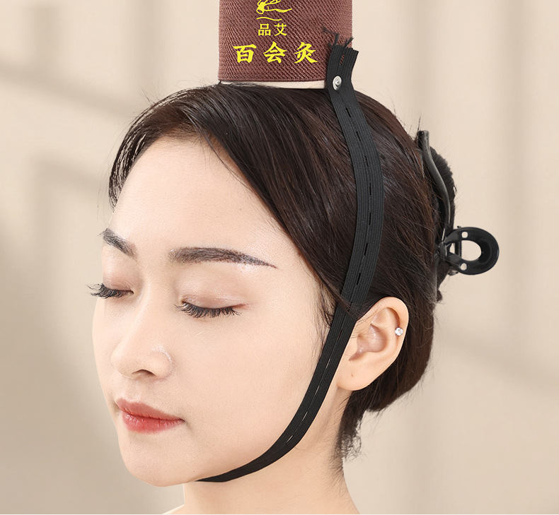 Baihui Moxibustion Box Head Top Moxa Burner Wooden Portable Single Hole Home Moxibustion Device overview