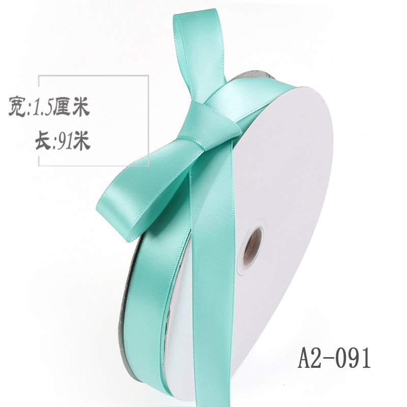 1,5 cm cinta de poliéster arco DIY cinta de la boda flores caja de regalo de frutas ropa de embalaje de satén cinta de color