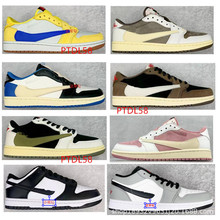 莆田鞋子纯原高版本AJ1Low dunk熊猫倒钩黄蓝男低邦2.0闪电女板鞋