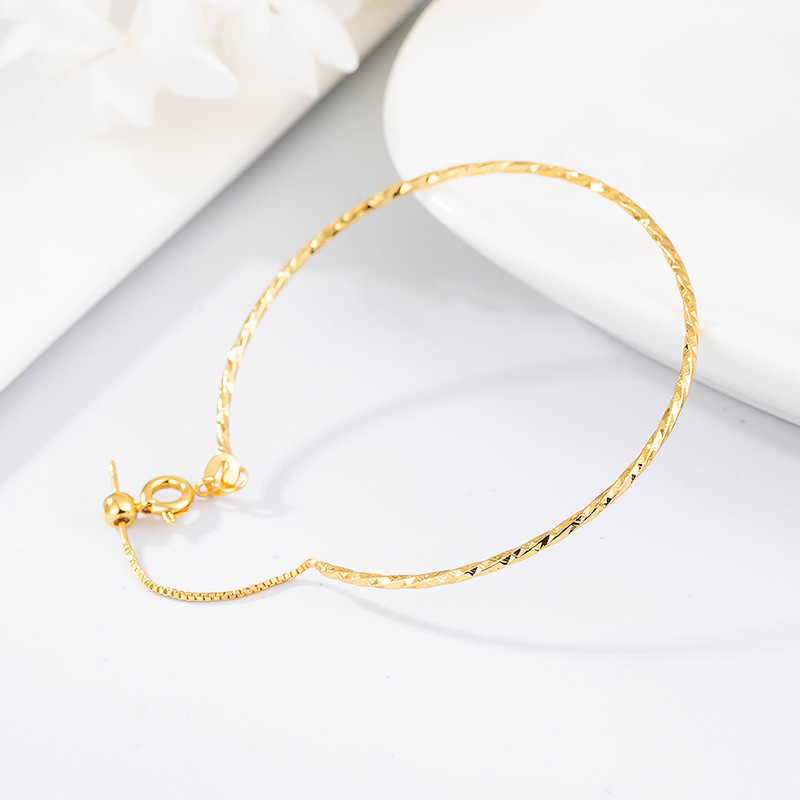 Wearable pequeño agujero del grano de la aguja de tipo pulsera de cuentas chapado en oro de 24K Pearl Road Pass pulsera de cuentas Universal DIY pulsera