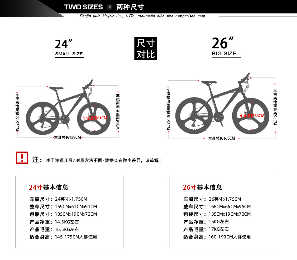 尺寸对比图 直梁