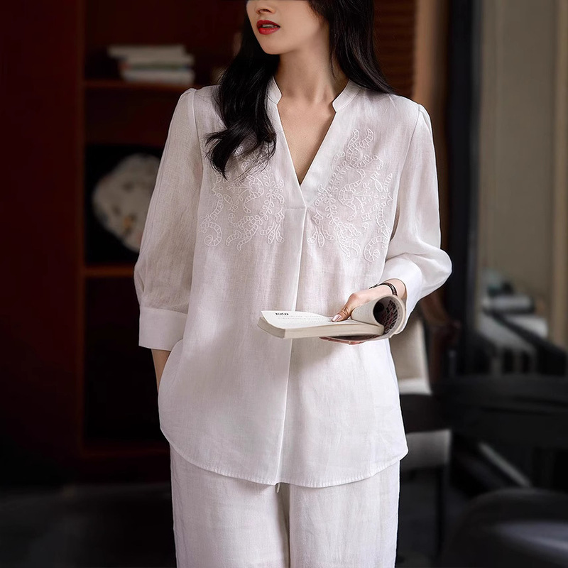 Zuihuameng 2026 Spring/Summer Collection: Lightweight and Breathable Linen Shirt for Women