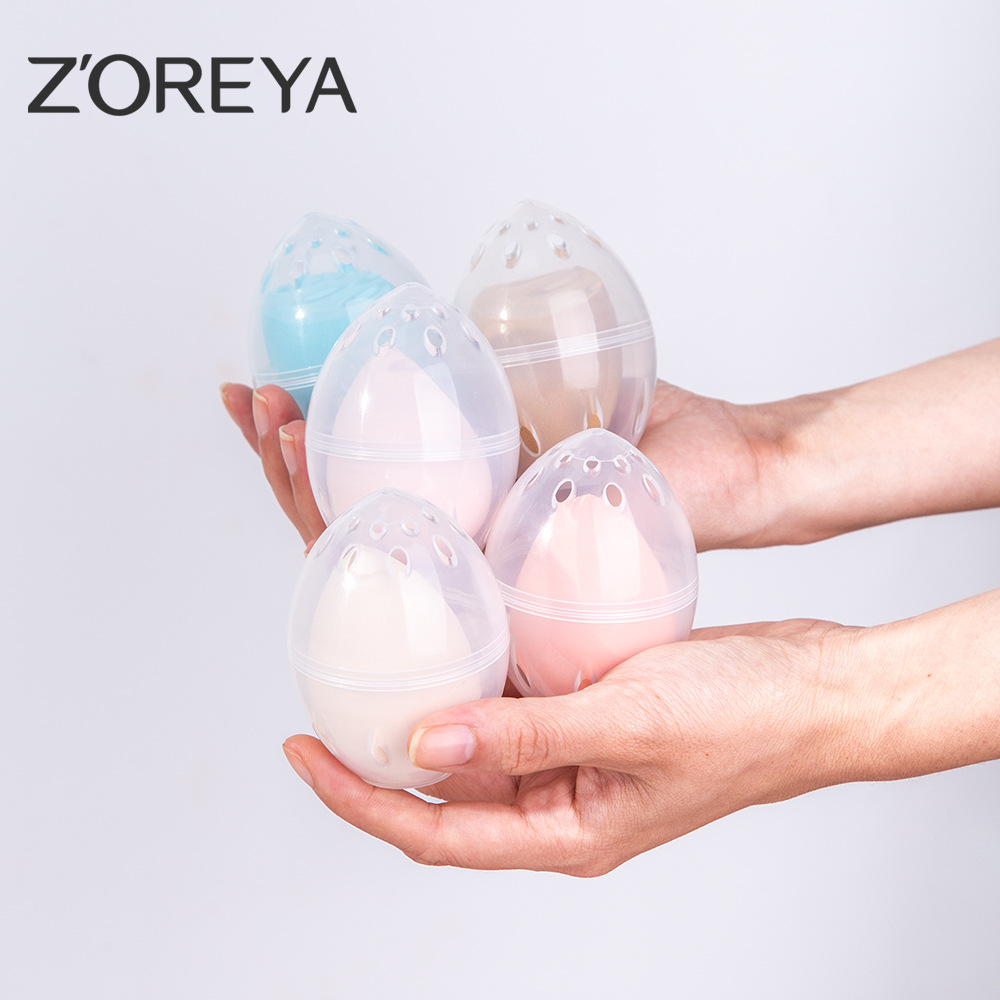 Huevo de belleza súper suave delicado sin polvo maquillaje huevo cojín de aire puff Fundación líquido especial húmedo y seco de doble uso maquillaje huevo