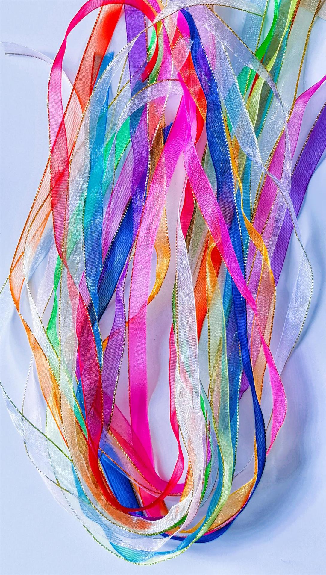 Cuerda Multicolor para Trenzas Tela Multicolor para Peinados y Rastas image 23