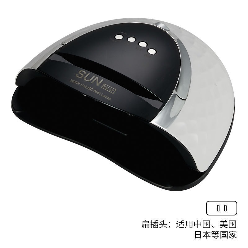 Lámpara de manicura de almacenamiento 268W de alta potencia UV + LED doble fuente de luz pegamento de manicura luz fototerapia inteligente transfronteriza