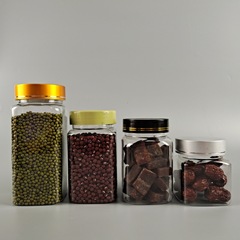 批发250g方形塑料瓶1斤防盗盖蜂蜜塑料罐五谷杂粮塑料食品罐