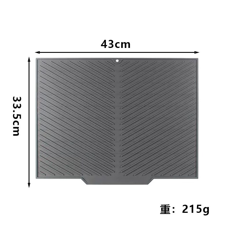 (구멍 있음) 가벼운 버전 가로 215g 중간 밝은 회색 배수 매트(PP 접착식 가방)