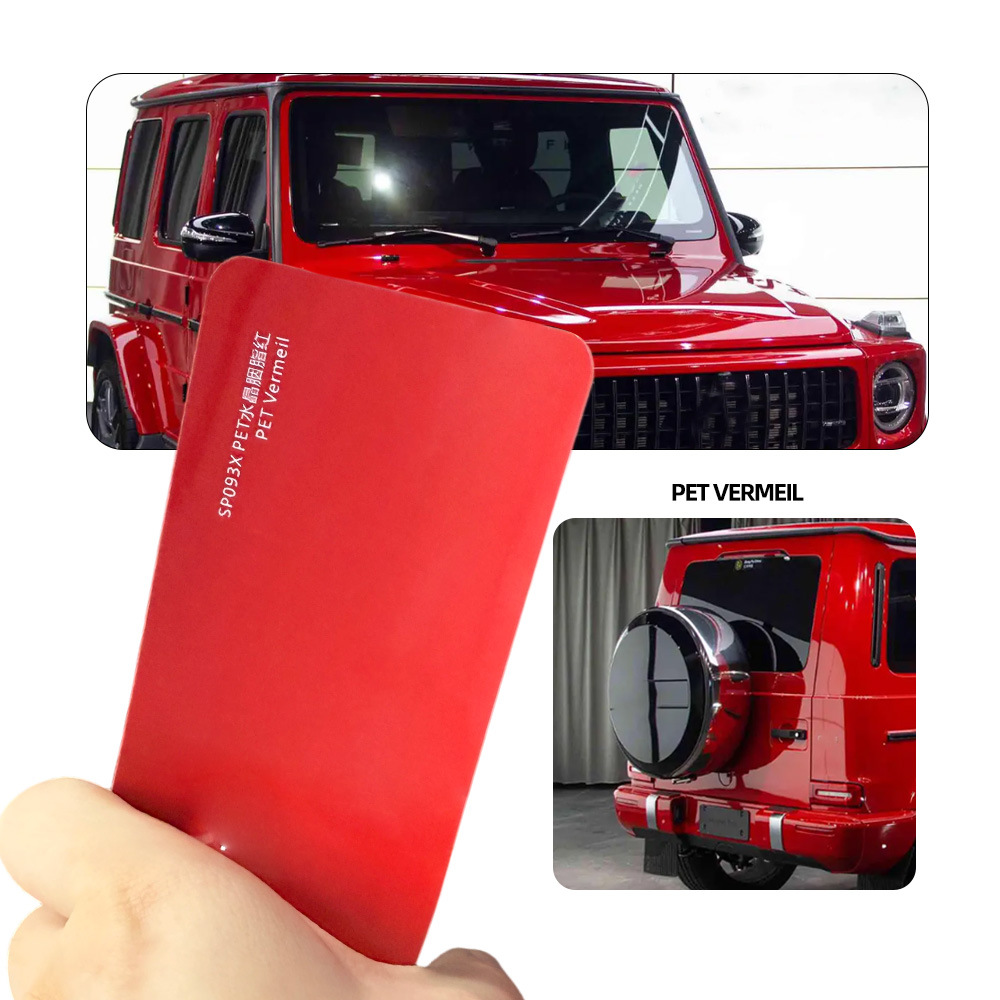 Axxpel Automotive Pet Crystal Rouge Red Color-Changing Film for Full Car Use, Extended Application, Car Body Protection Film, Car Paint