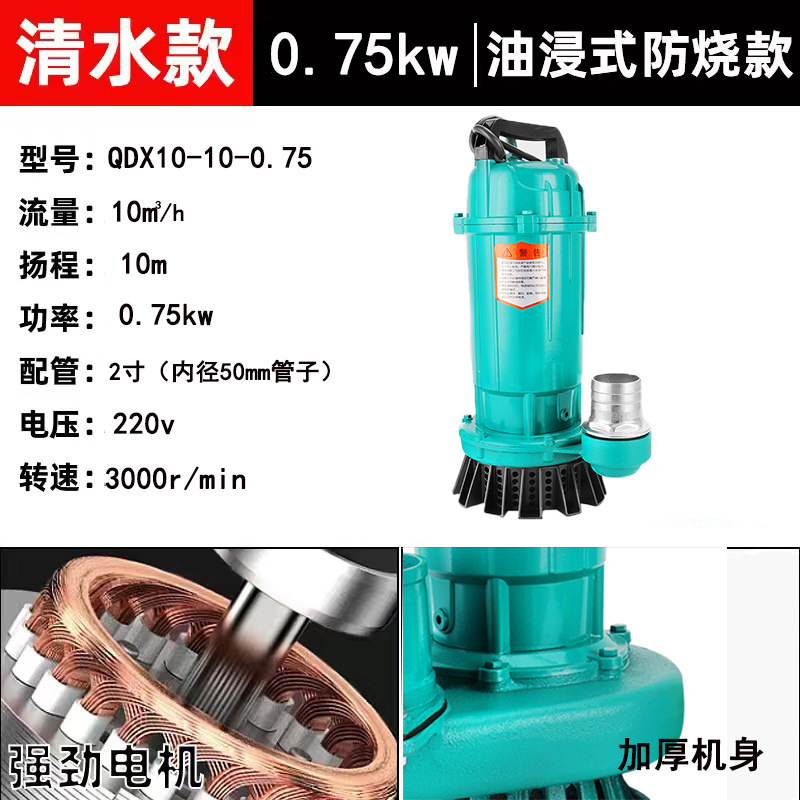 정수펌프-화상방지모델-인민모델-(빠른배출) 2인치 750와트 7m선