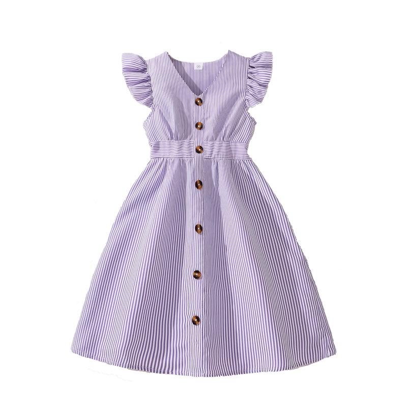 Robe d'été de princesse pour filles, manches papillon, nouveau style pour les enfants de 7 à 12 ans_voghion.com