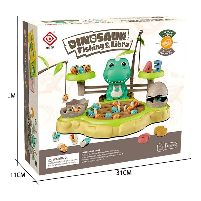 Электрическая Магнитная игрушка для рыбалки Динозавр Баланс Цифровой Diaoyutai Музыкальный Цифровой Настольный Интерактивная Игрушка Раннего Образования