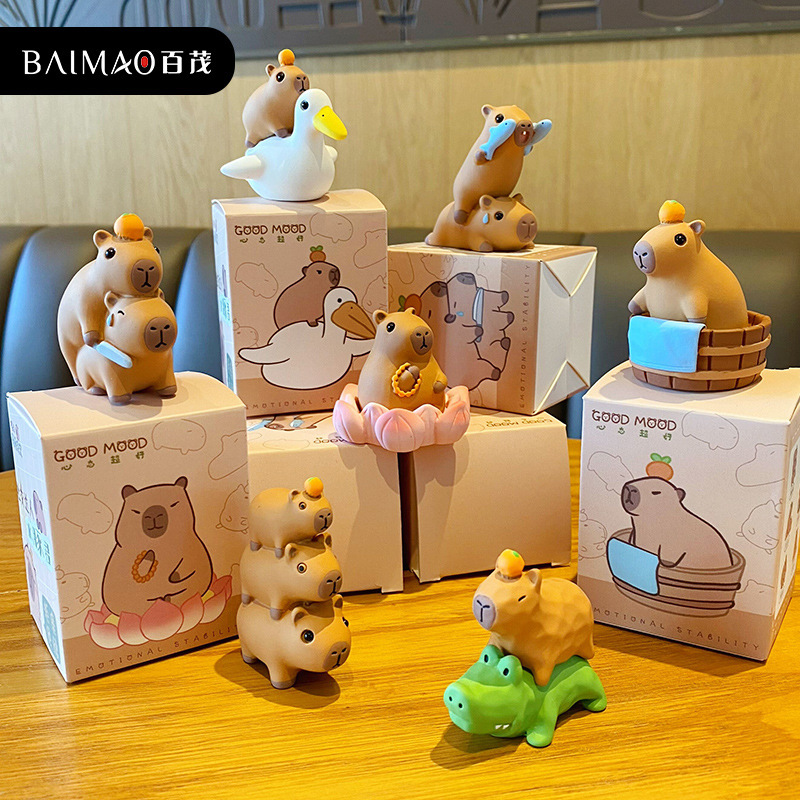 Original Kapibala Capybara Resin Ornaments Women's Creative Trend Car Central Control Table Furniture Desktop Decorations