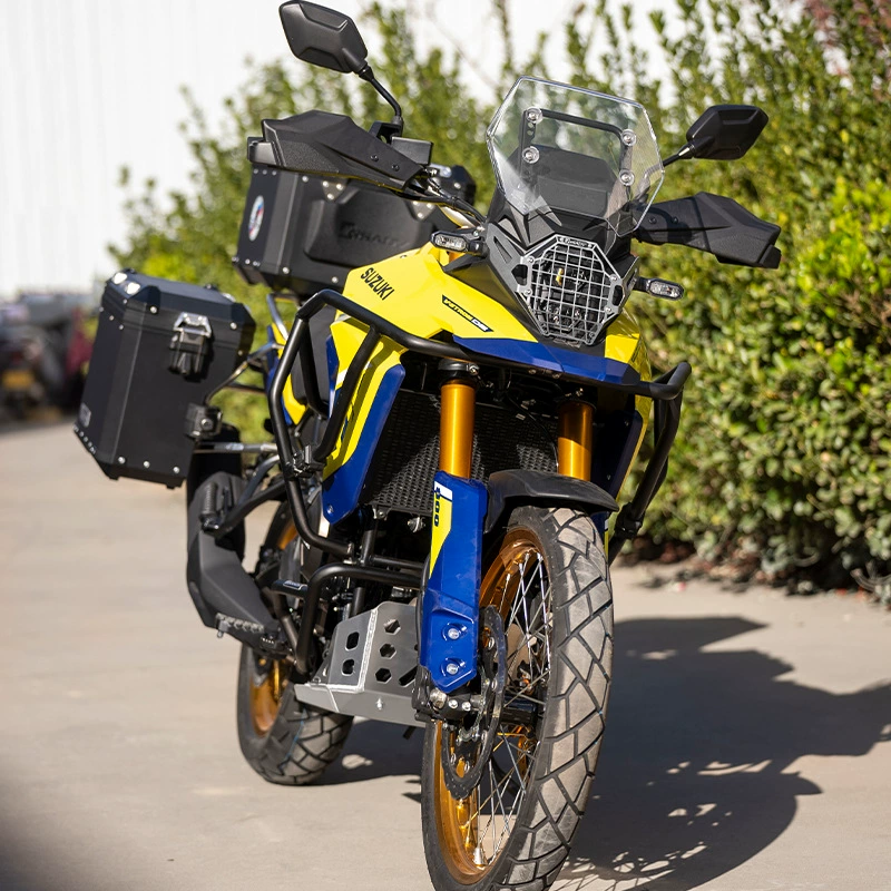 GSADV подходит для Suzuki V-Strom 800DE: трёхящичный задний кофр/кейс, защитные части, алюминиевый сплав, нержавеющая сталь