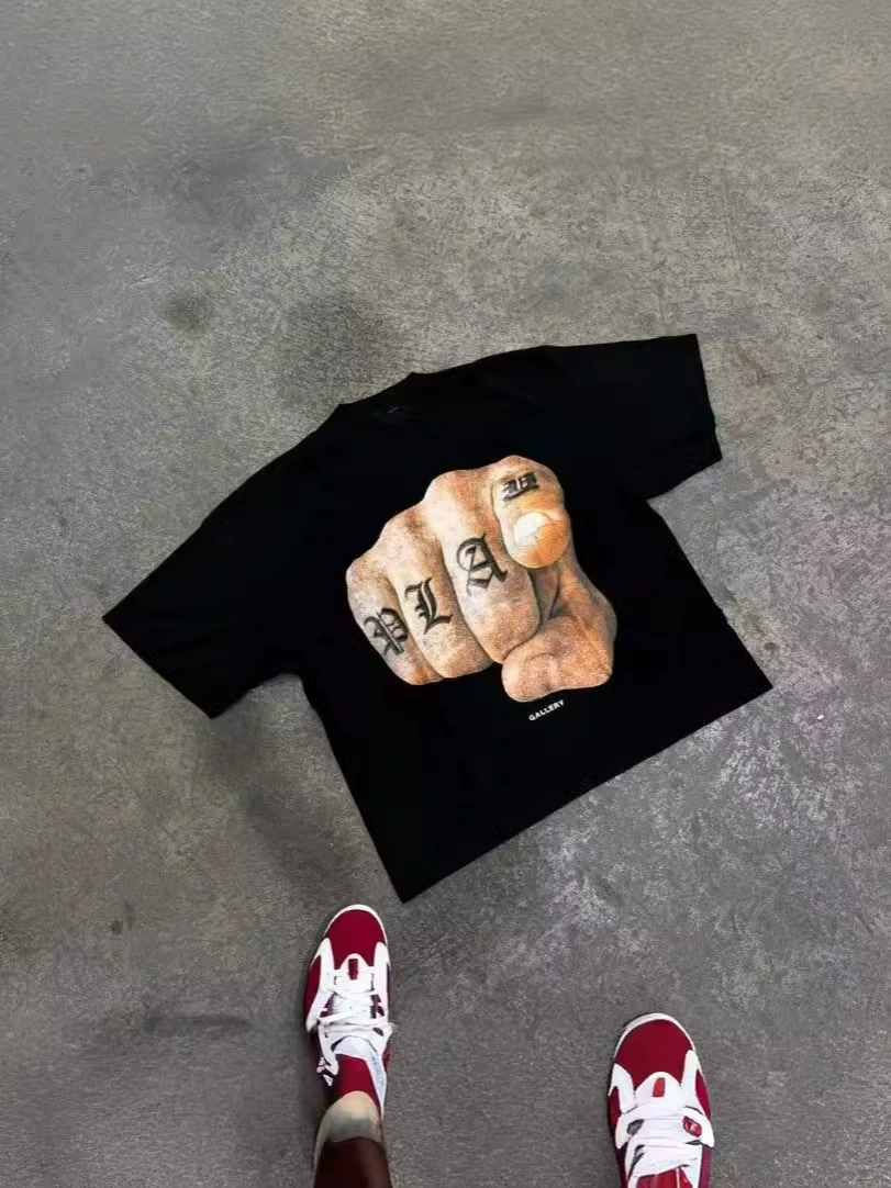 Short fashionable cotton T-shirt hip-hop style for men and women, Gothic, punk style