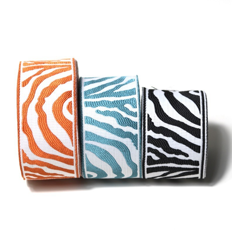 7.2cm de ancho de alta precisión de tela jacquard moderna zebra cortina tabla bandera tela de mesa ropa accesorios textiles
