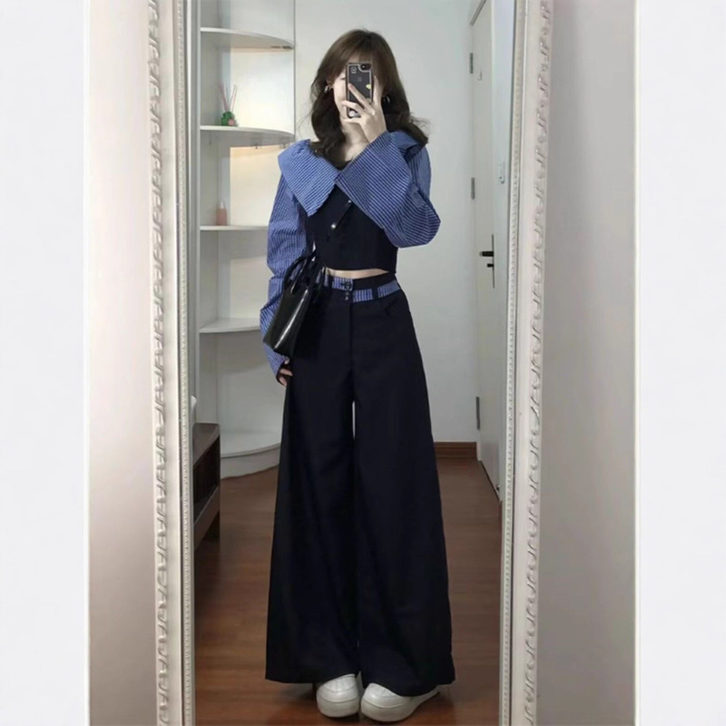 韩系两件套装女2025新款早秋季设计感小众chic气质时尚穿搭一整套|undefined