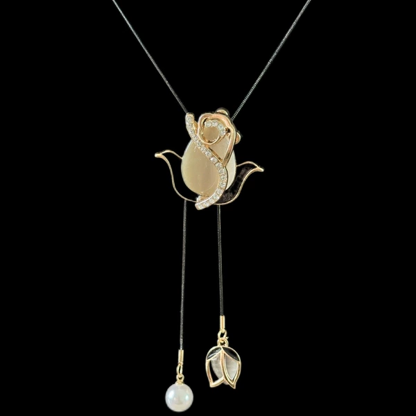 2. Grinding chain painting oil gold-plated opal tulips