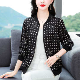 中老年大码运动服防晒服春夏新款仿真丝女胖妈妈棒球服妈妈春装