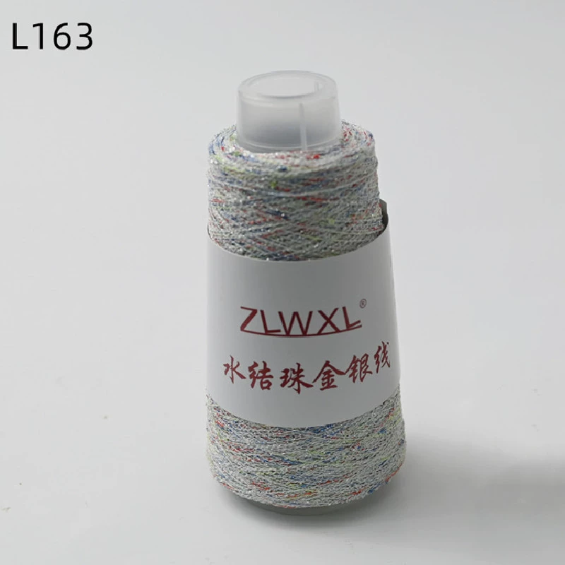 Woven silk threads handmade, 50 gram, gold and silver